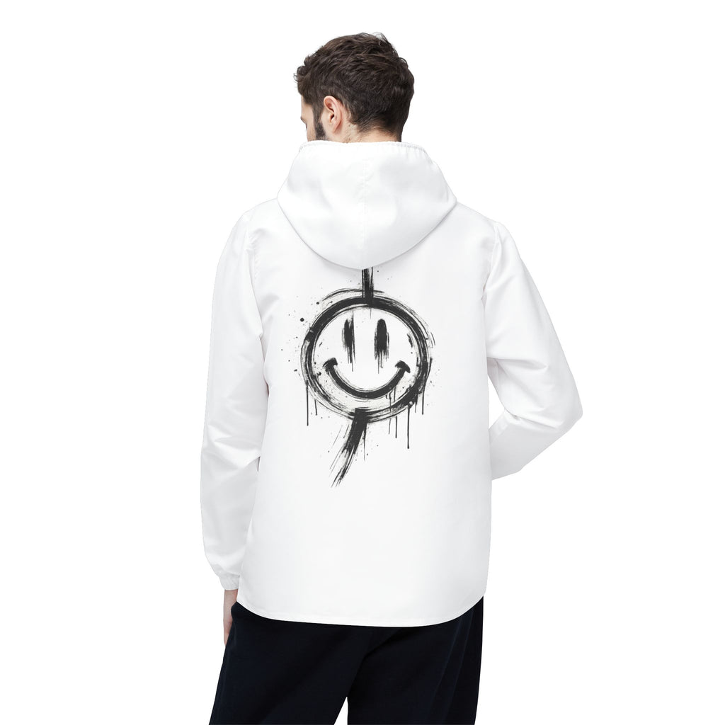 Dream Big Work Hard Windbreaker Jacket – Graffiti Smile Hooded Windbreaker