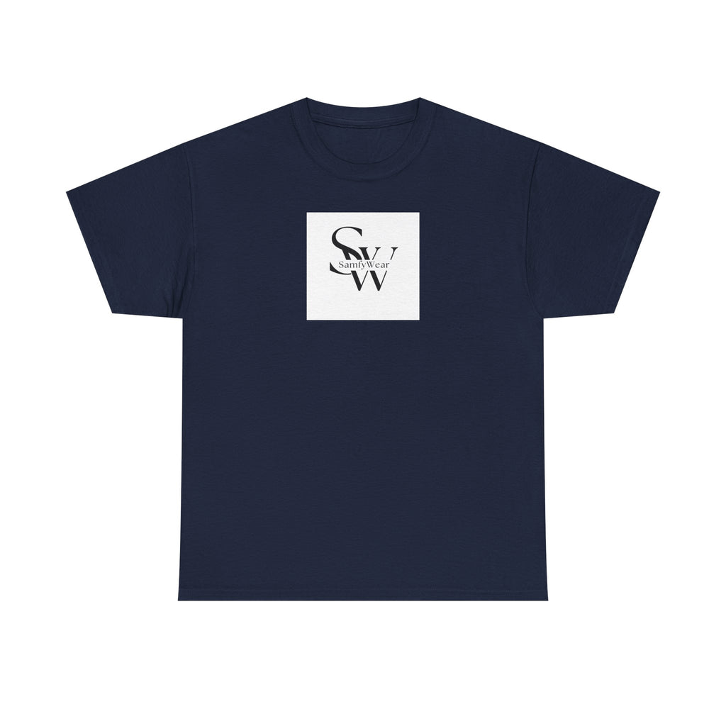 Minimalist 'SW' Monogram Tee — Small Chest Logo Cotton T-Shirt