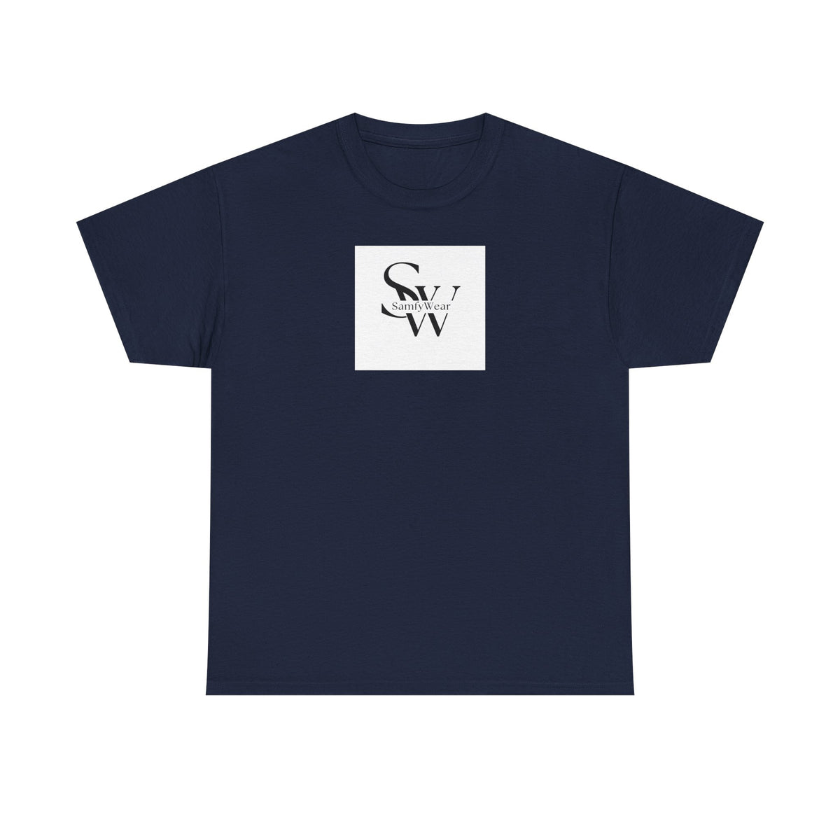 Minimalist 'SW' Monogram Tee — Small Chest Logo Cotton T-Shirt