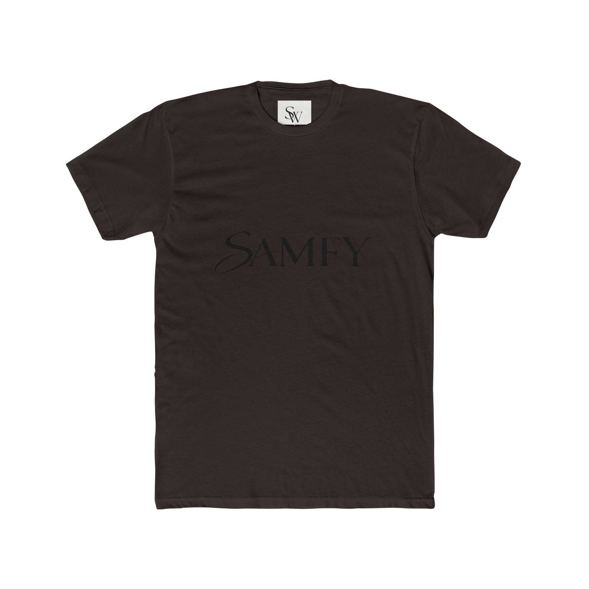 Samfy ‘Street Cred Over Credit’ Graphic Tee — Vintage Text Cotton Crew Shirt
