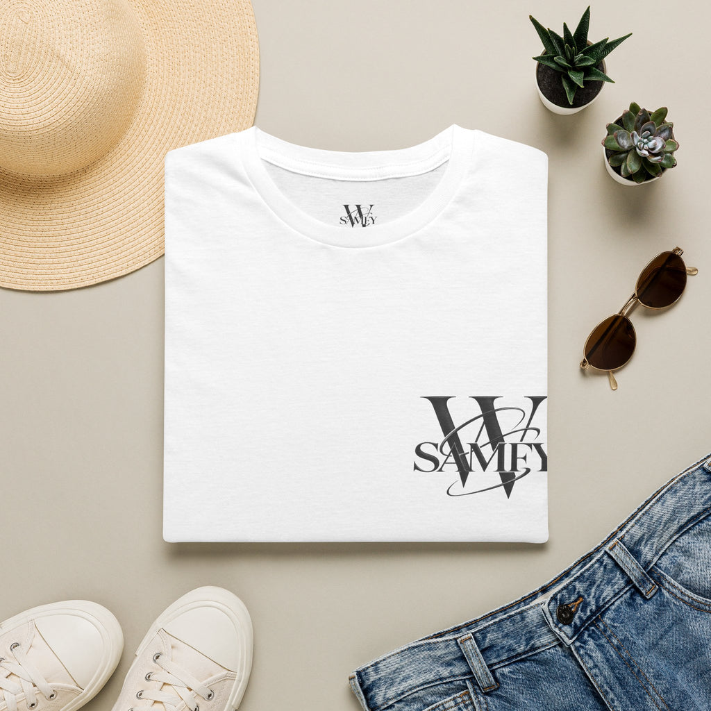 Minimal Monogram 'W' & 'SAMEY' Chest Logo T-Shirt