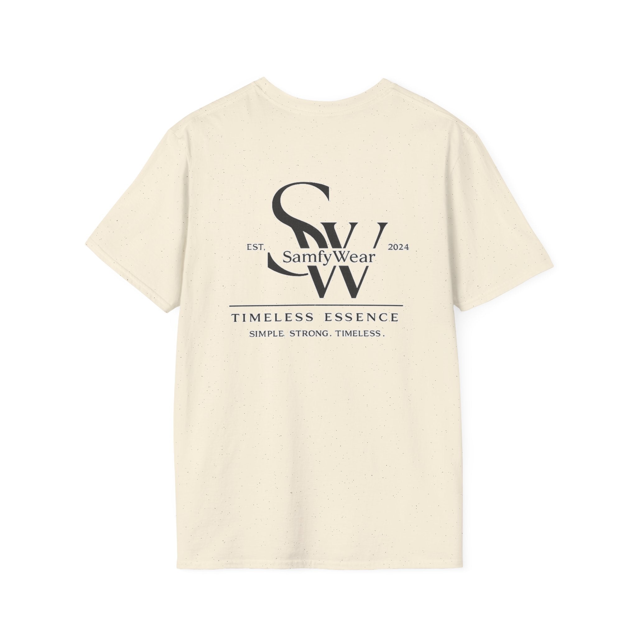 Minimalist Monogram T‑Shirt — 'SW' Slim Script Logo