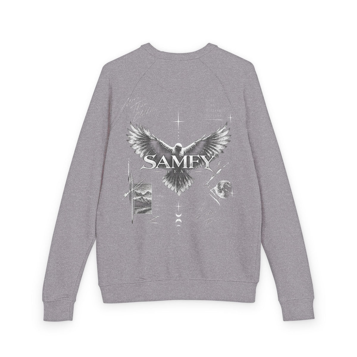 Samey Angel Wings Graphic Crewneck Sweatshirt