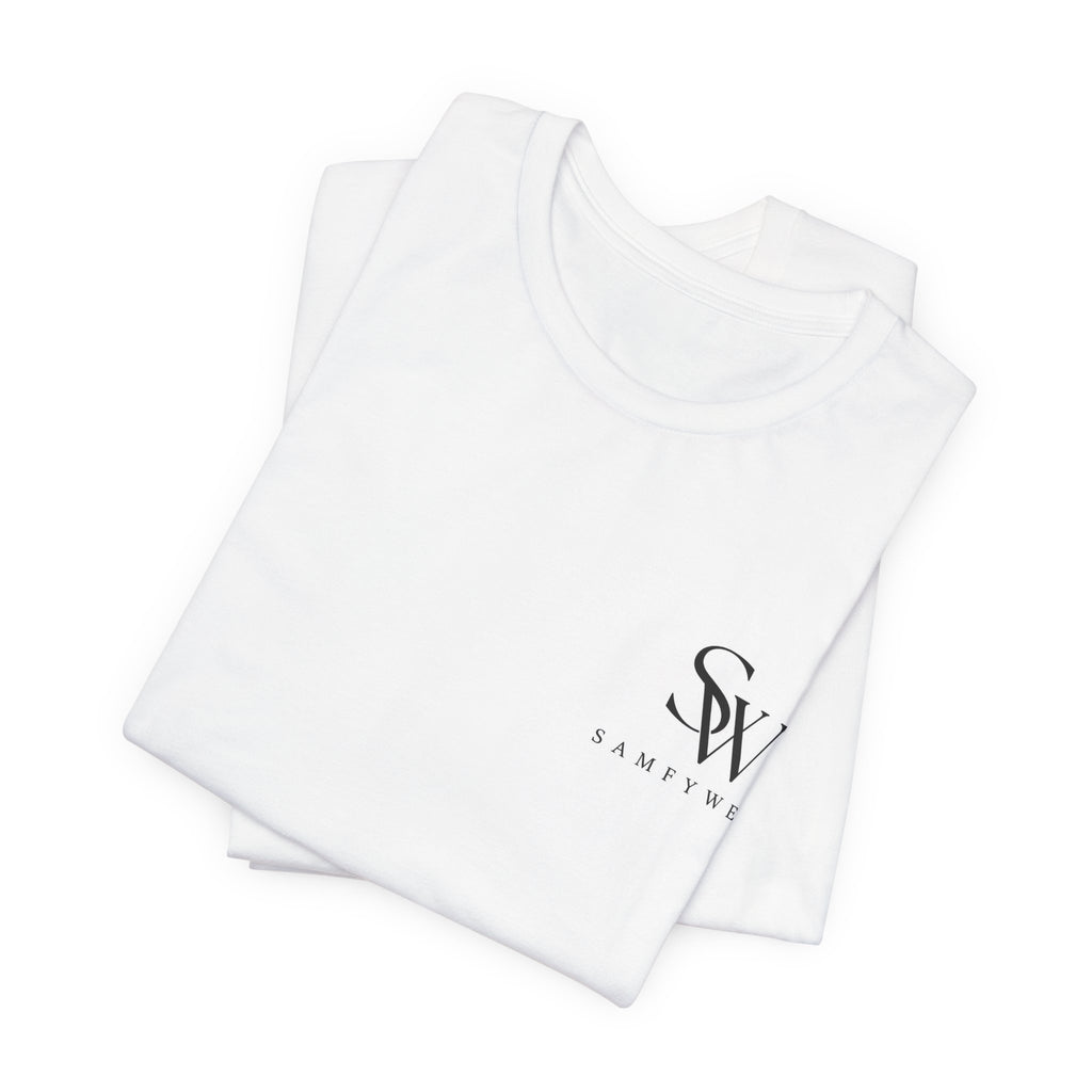 Samefywear Winged Sword Graphic Tee — "Disciplines Over Comfort" Back Print