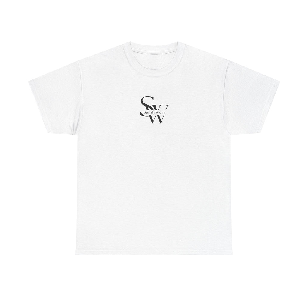 Minimalist 'SW' Monogram Tee — Small Chest Logo Cotton T-Shirt