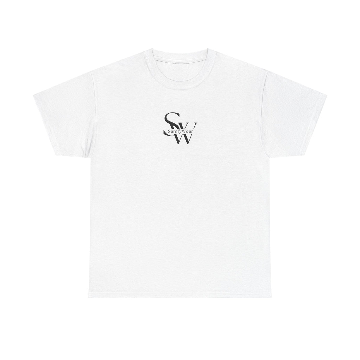Minimalist 'SW' Monogram Tee — Small Chest Logo Cotton T-Shirt