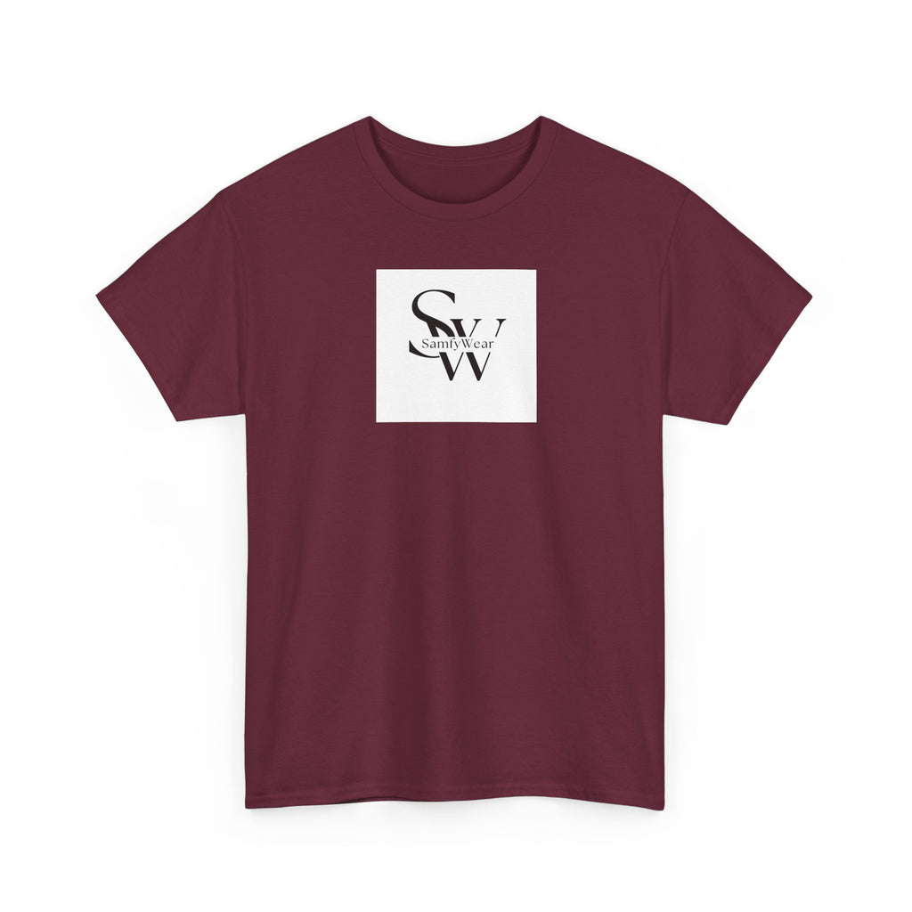 Minimalist 'SW' Monogram Tee — Small Chest Logo Cotton T-Shirt