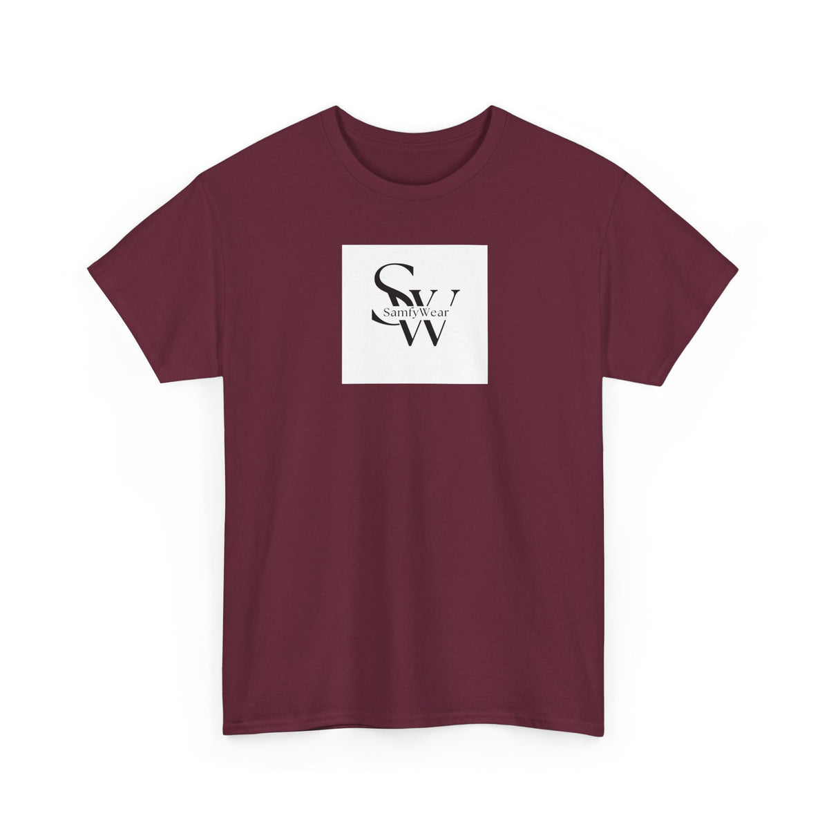 Minimalist 'SW' Monogram Tee — Small Chest Logo Cotton T-Shirt