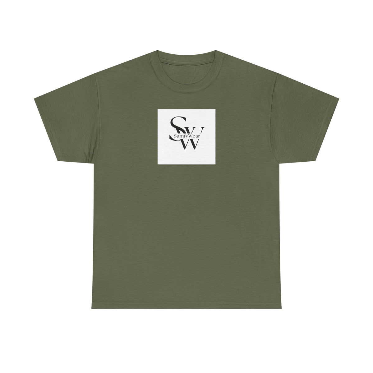 Minimalist 'SW' Monogram Tee — Small Chest Logo Cotton T-Shirt