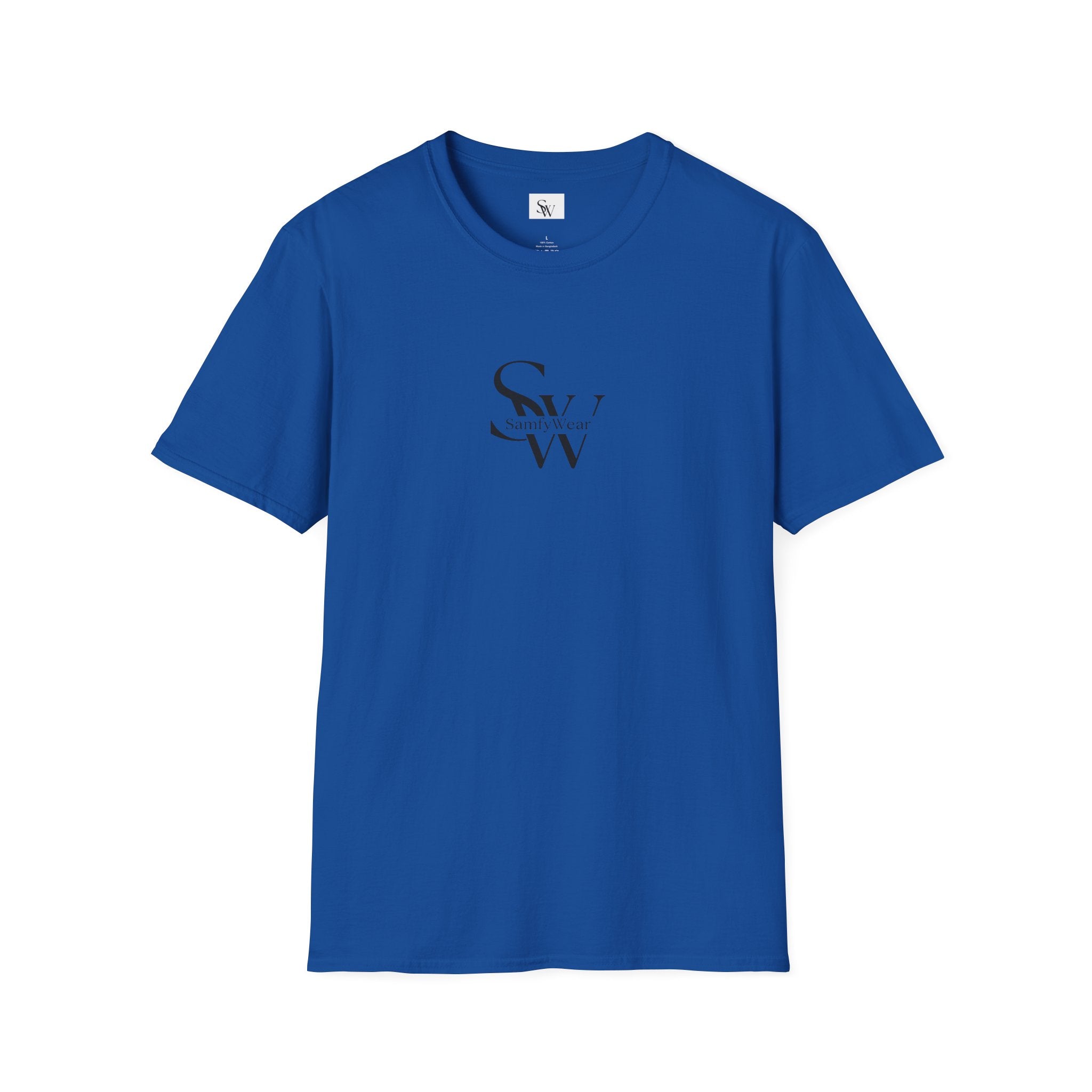 Minimalist Monogram T‑Shirt — 'SW' Slim Script Logo