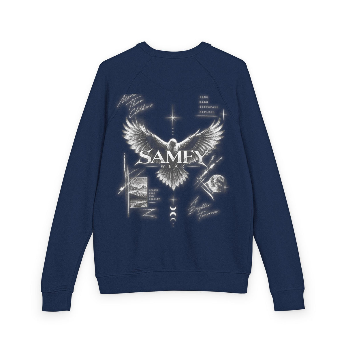 Samey Angel Wings Graphic Crewneck Sweatshirt