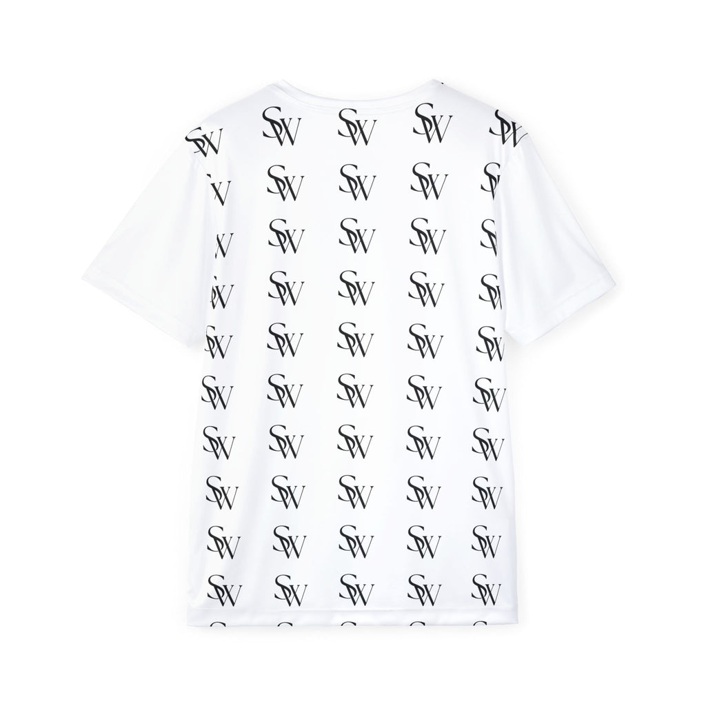 Men's Monogram Sports Jersey — All-Over 'SW' Logo Athletic Tee