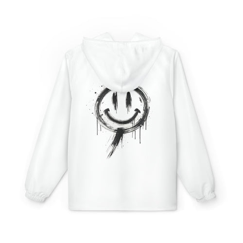 Dream Big Work Hard Windbreaker Jacket – Graffiti Smile Hooded Windbreaker