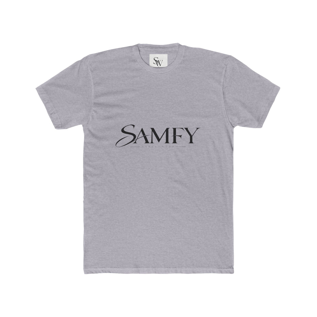 Samfy ‘Street Cred Over Credit’ Graphic Tee — Vintage Text Cotton Crew Shirt