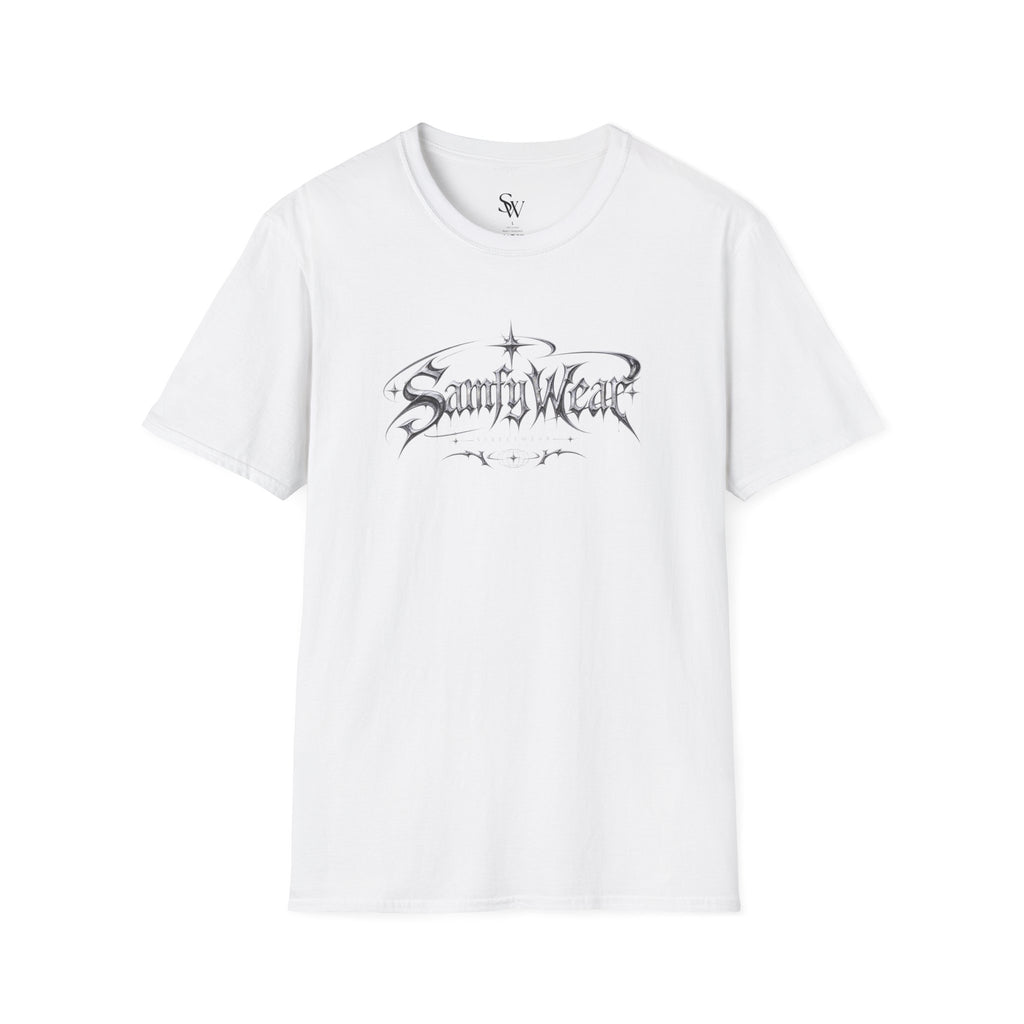 Sanity Wear Gothic Logo T‑Shirt — Edgy Streetwear Graphic Tee