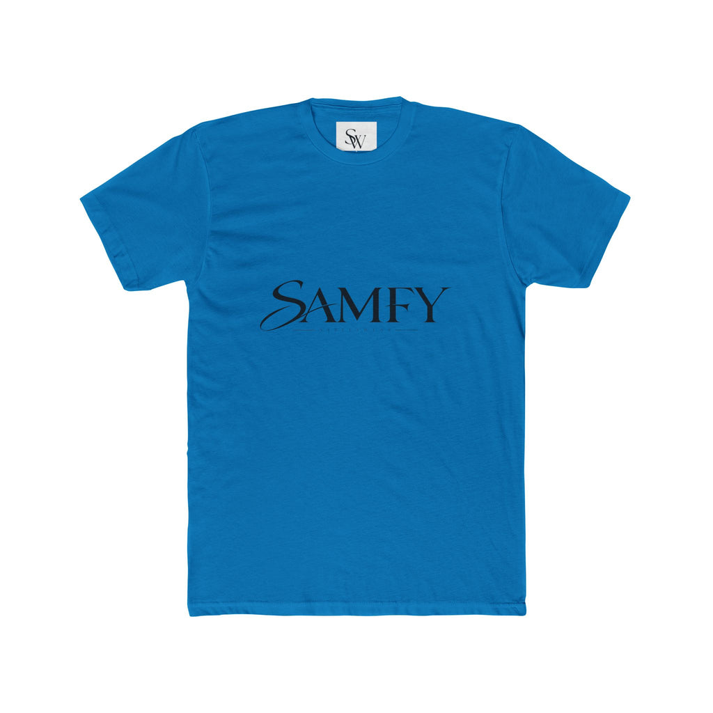 Samfy ‘Street Cred Over Credit’ Graphic Tee — Vintage Text Cotton Crew Shirt