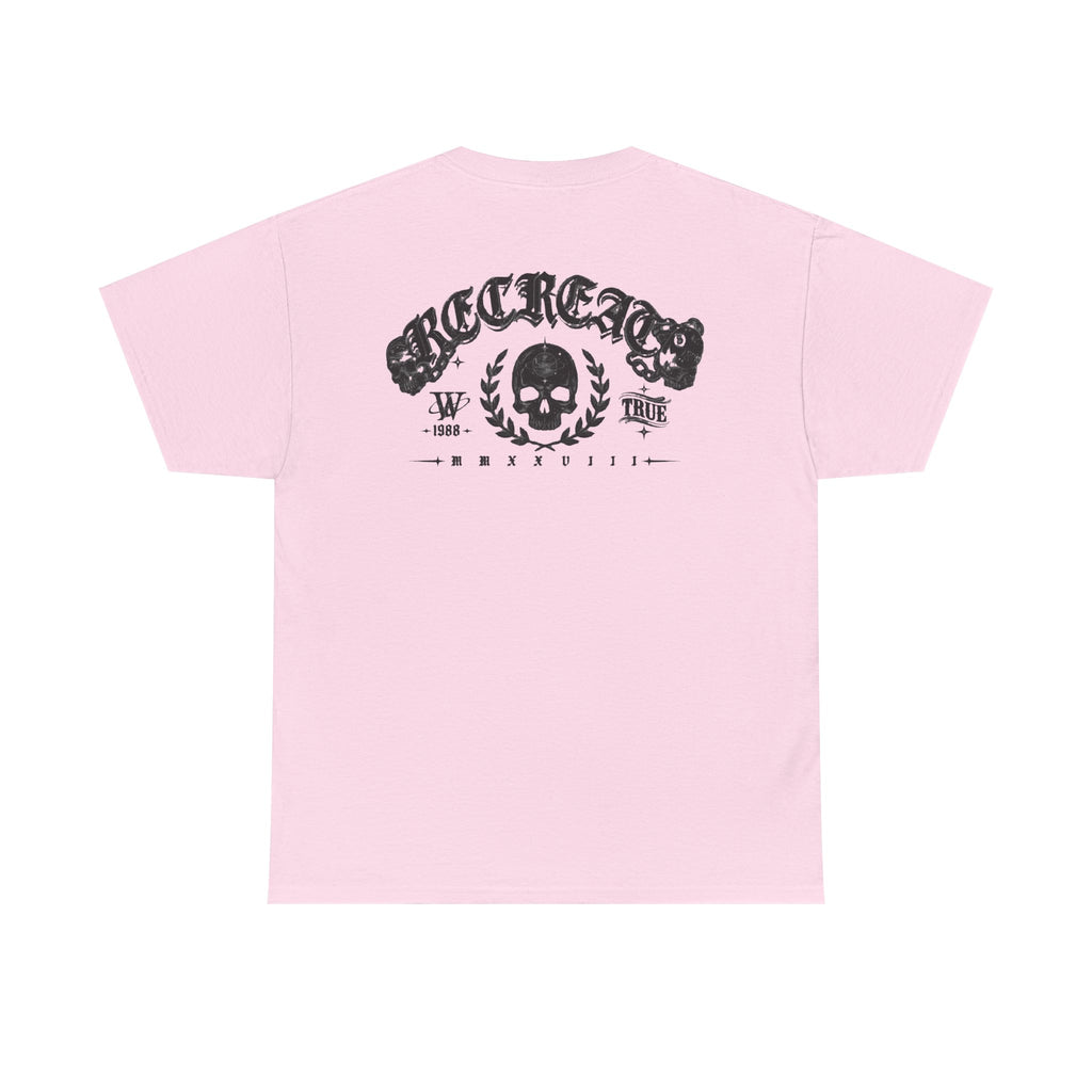 Skull Crest Tee — Vintage Gothic Graphic T-Shirt