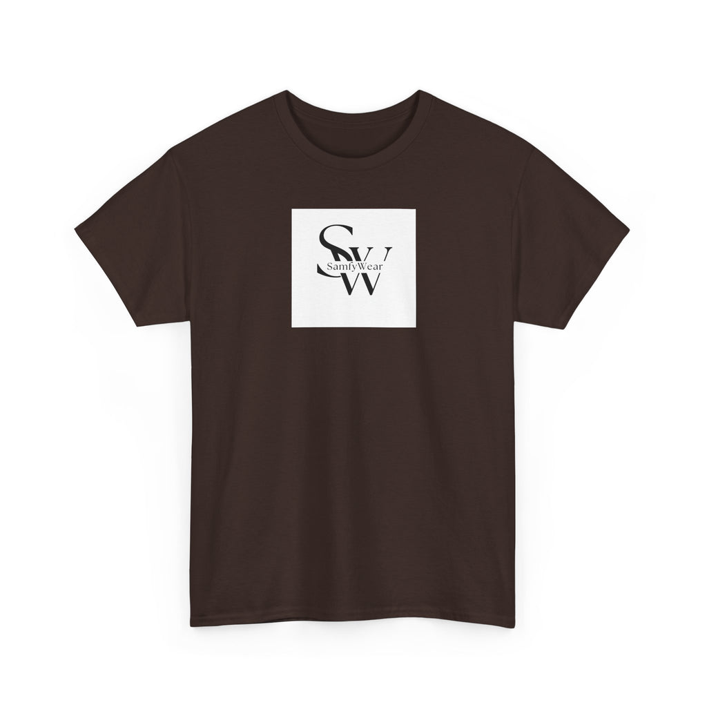 Minimalist 'SW' Monogram Tee — Small Chest Logo Cotton T-Shirt