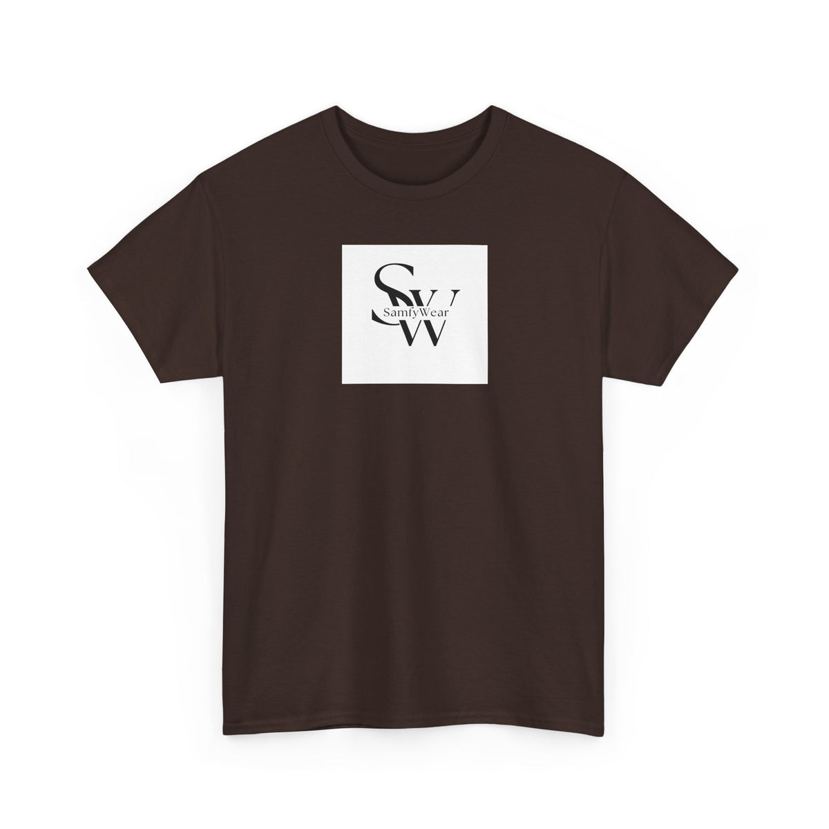 Minimalist 'SW' Monogram Tee — Small Chest Logo Cotton T-Shirt