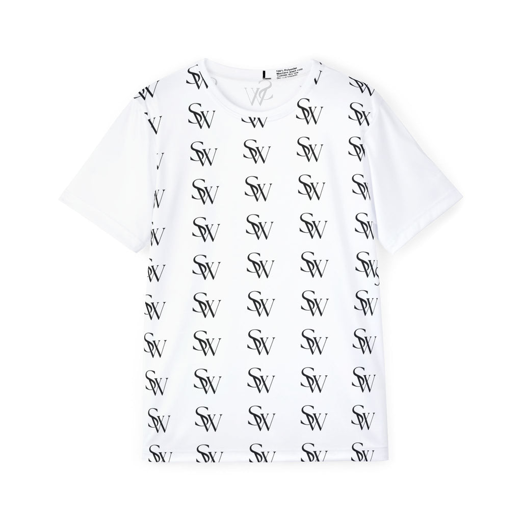 Men's Monogram Sports Jersey — All-Over 'SW' Logo Athletic Tee