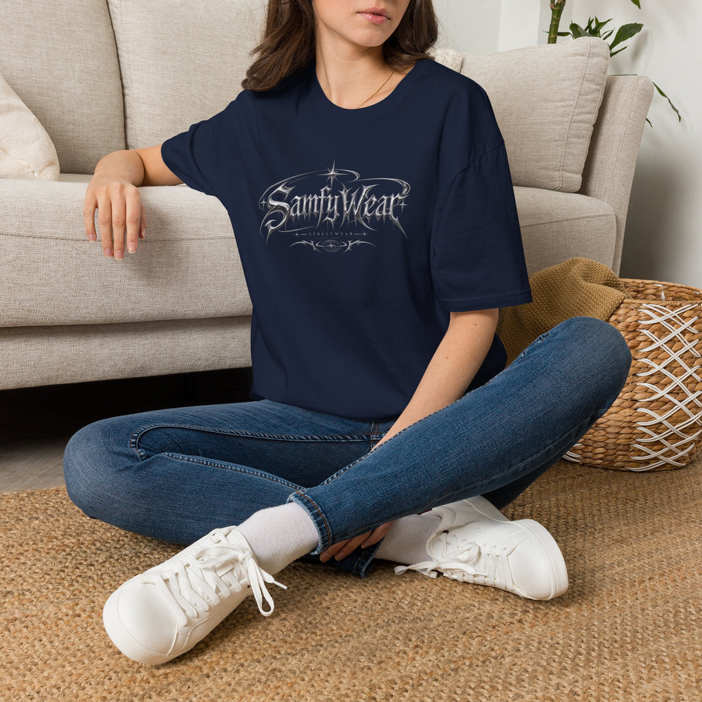 Sanity Wear Gothic Logo T‑Shirt — Edgy Streetwear Graphic Tee