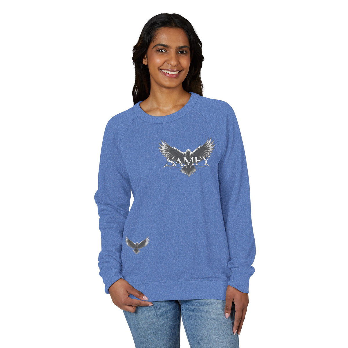Samey Angel Wings Graphic Crewneck Sweatshirt