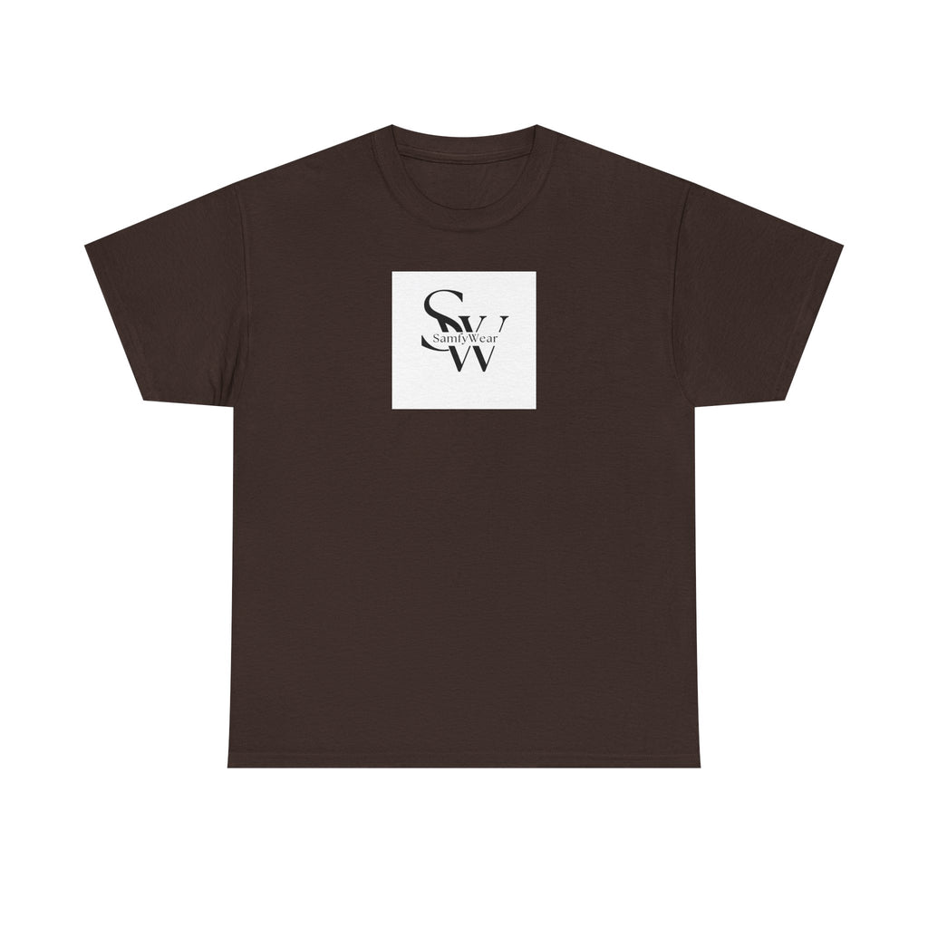 Minimalist 'SW' Monogram Tee — Small Chest Logo Cotton T-Shirt