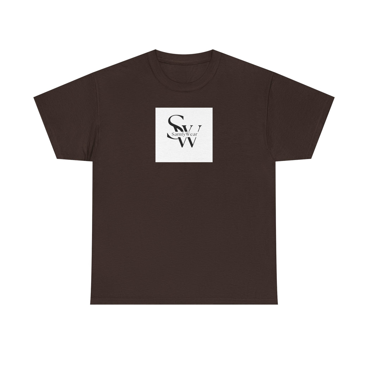 Minimalist 'SW' Monogram Tee — Small Chest Logo Cotton T-Shirt