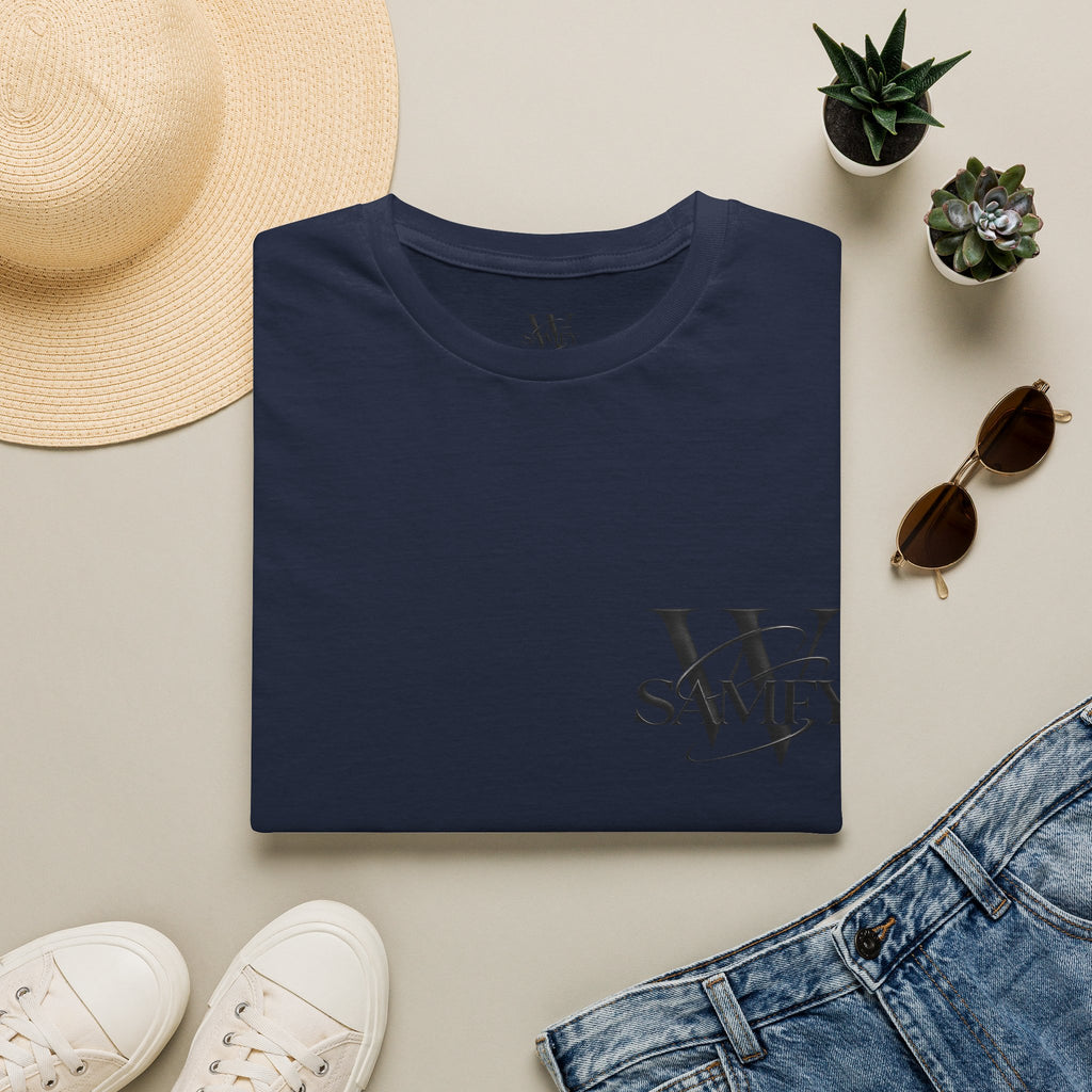 Minimal Monogram 'W' & 'SAMEY' Chest Logo T-Shirt