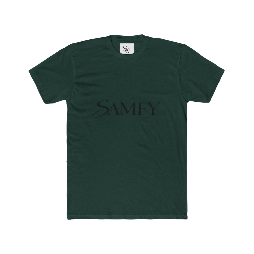 Samfy ‘Street Cred Over Credit’ Graphic Tee — Vintage Text Cotton Crew Shirt
