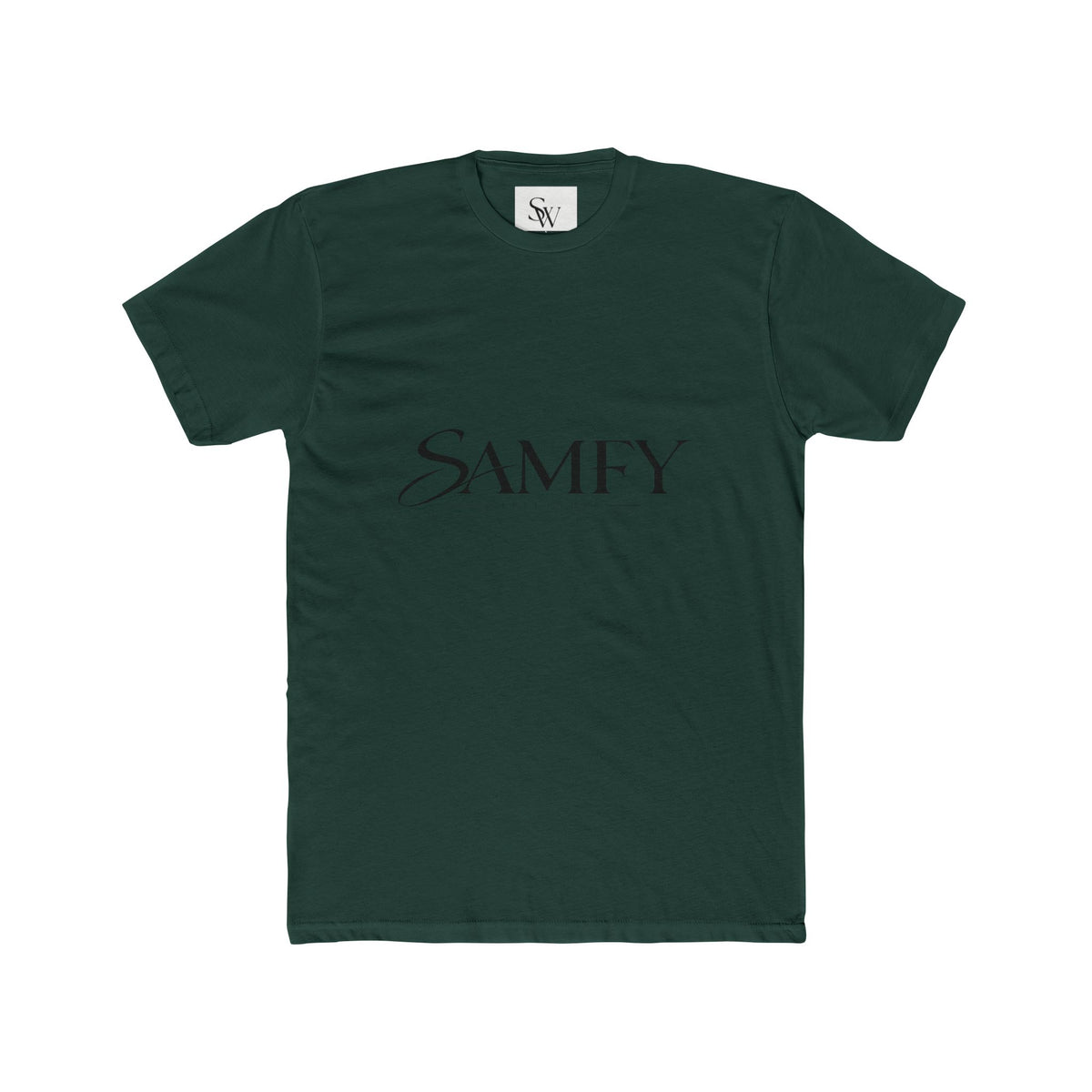 Samfy ‘Street Cred Over Credit’ Graphic Tee — Vintage Text Cotton Crew Shirt