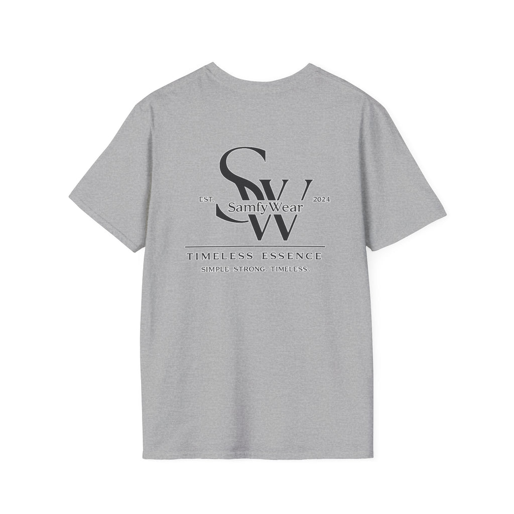 Minimalist Monogram T‑Shirt — 'SW' Slim Script Logo