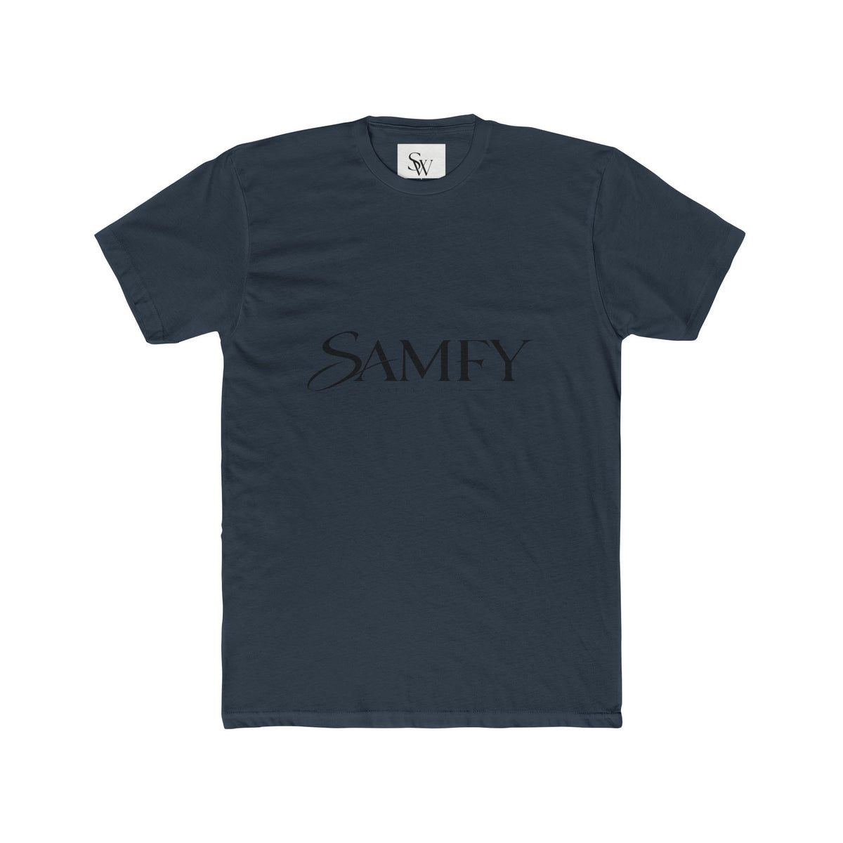 Samfy ‘Street Cred Over Credit’ Graphic Tee — Vintage Text Cotton Crew Shirt