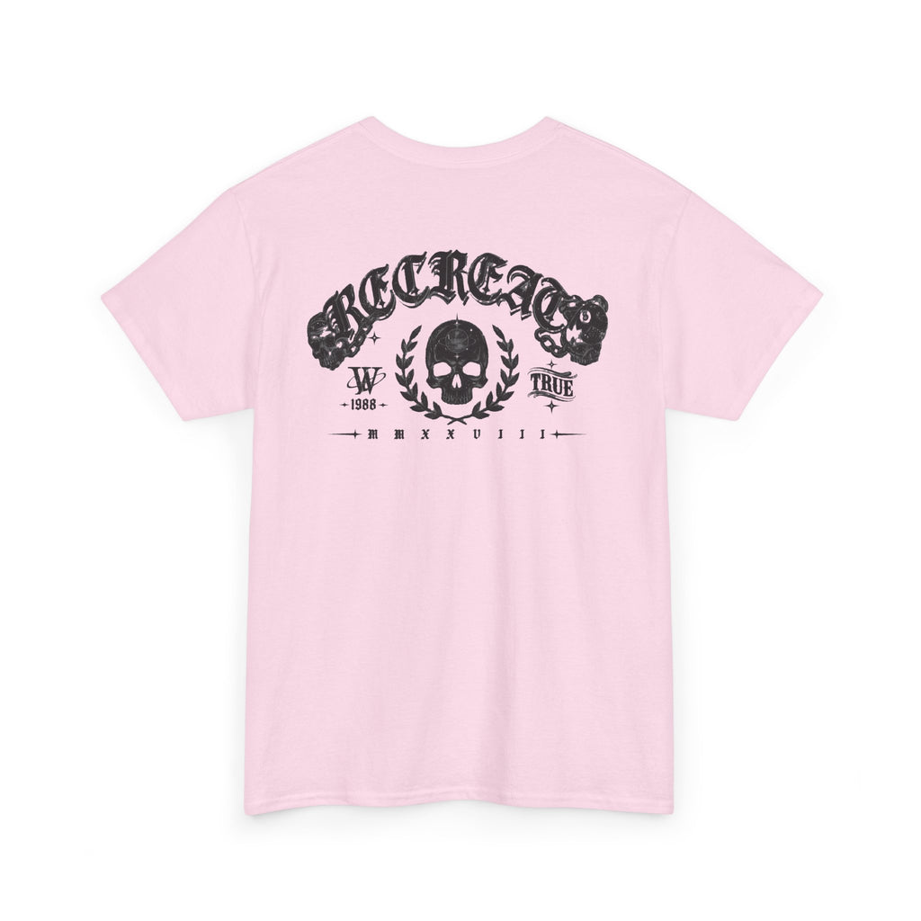 Skull Crest Tee — Vintage Gothic Graphic T-Shirt