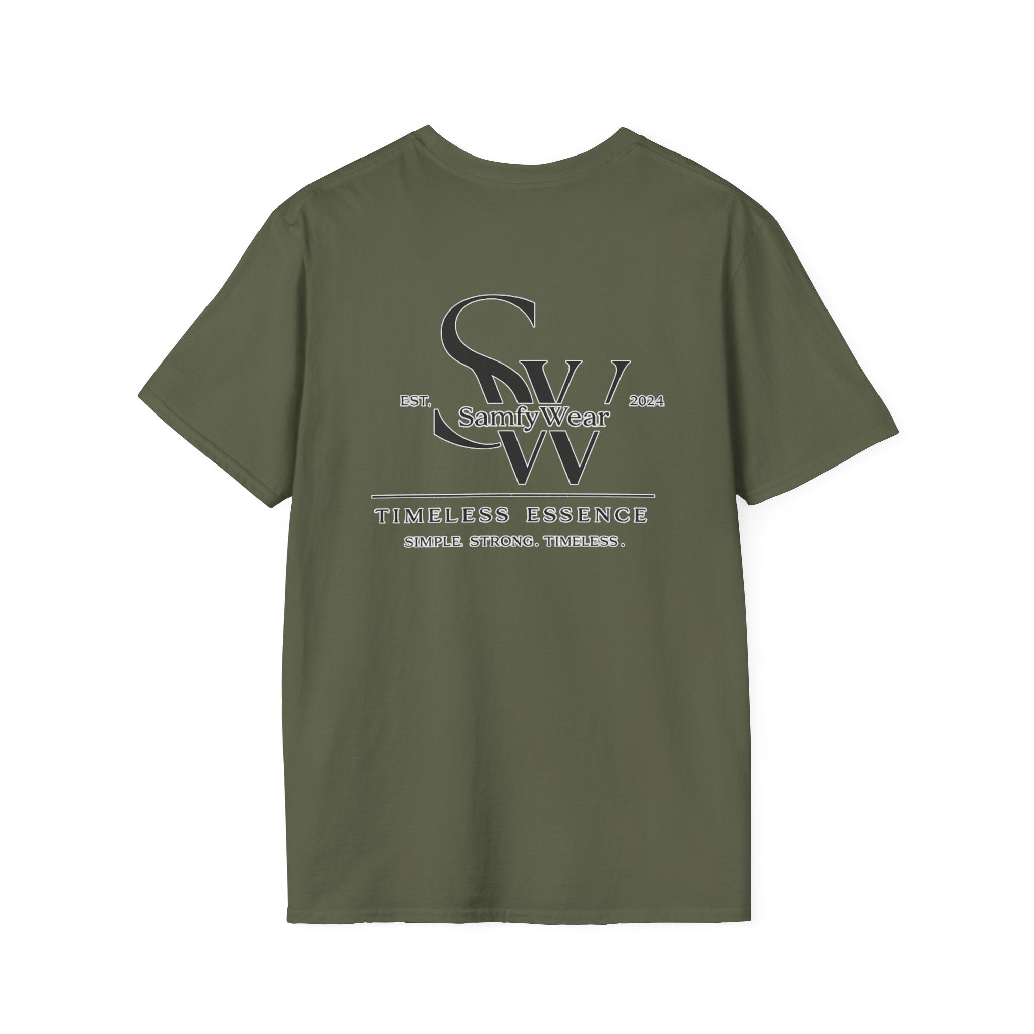 Minimalist Monogram T‑Shirt — 'SW' Slim Script Logo