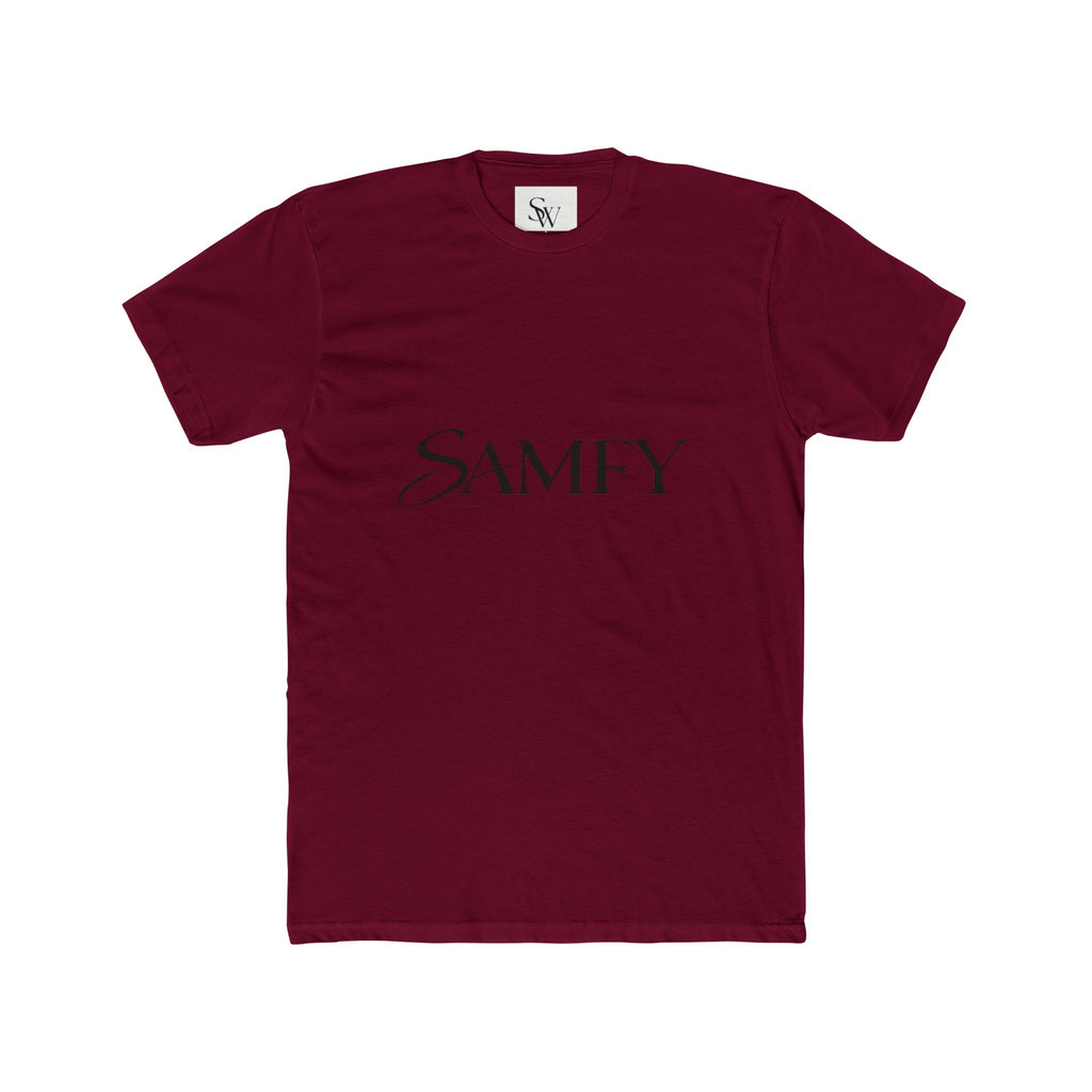 Samfy ‘Street Cred Over Credit’ Graphic Tee — Vintage Text Cotton Crew Shirt