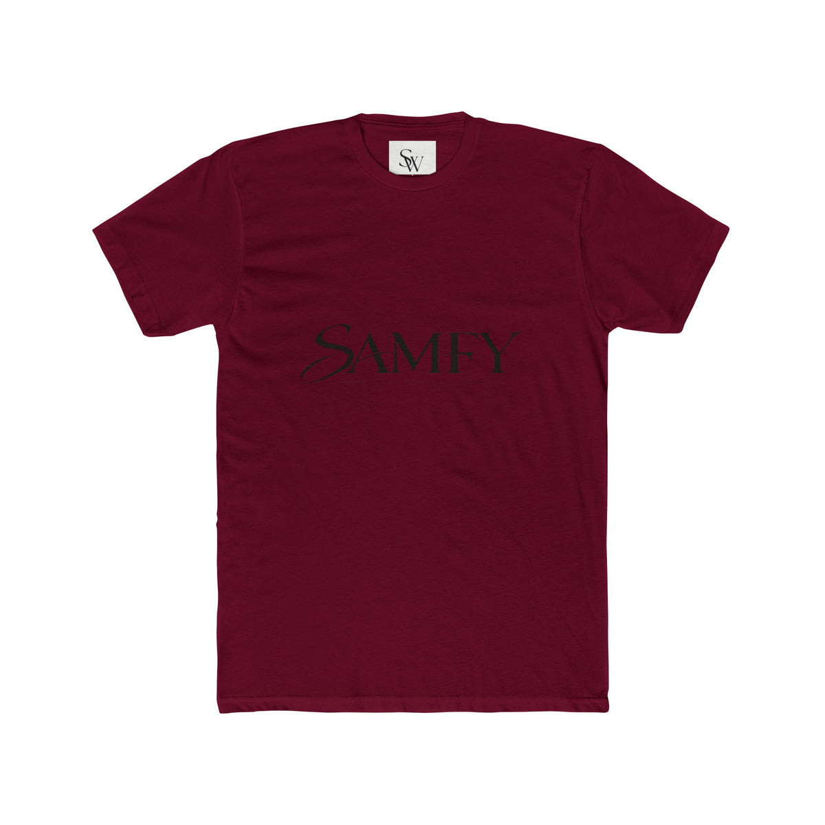 Samfy ‘Street Cred Over Credit’ Graphic Tee — Vintage Text Cotton Crew Shirt