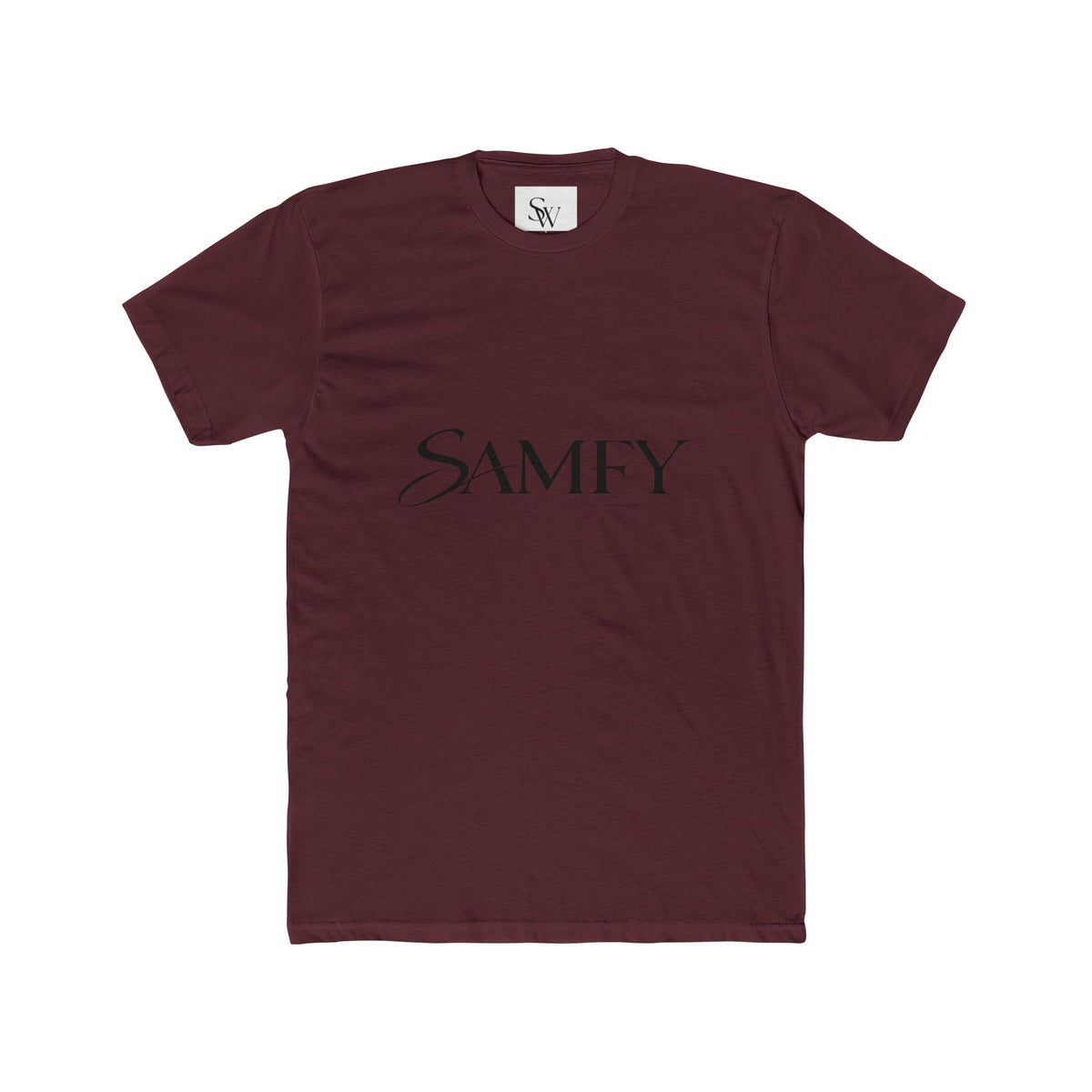 Samfy ‘Street Cred Over Credit’ Graphic Tee — Vintage Text Cotton Crew Shirt