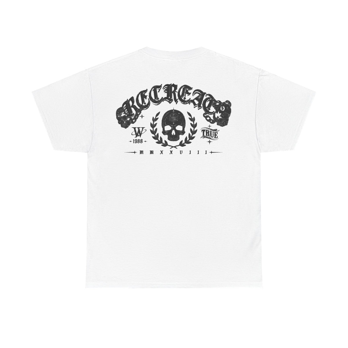 Skull Crest Tee — Vintage Gothic Graphic Cotton T-Shirt