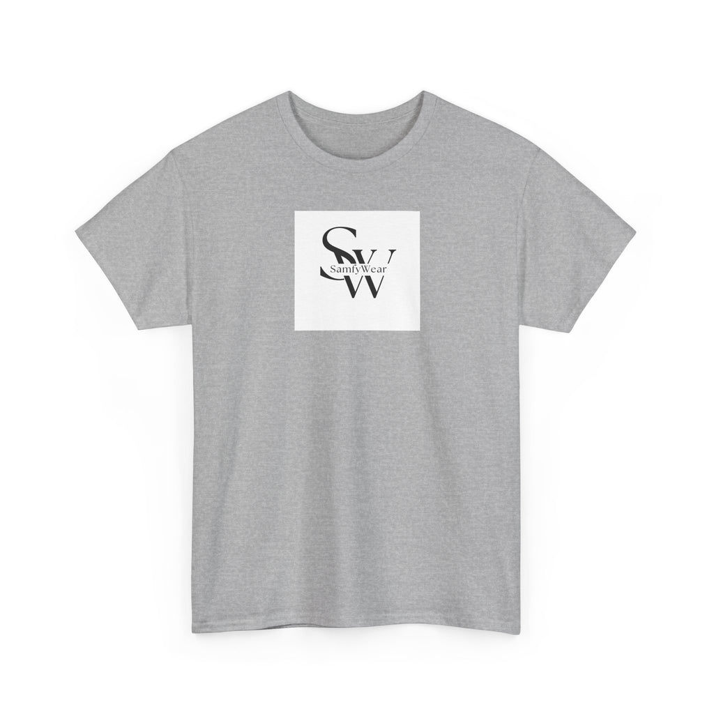 Minimalist 'SW' Monogram Tee — Small Chest Logo Cotton T-Shirt