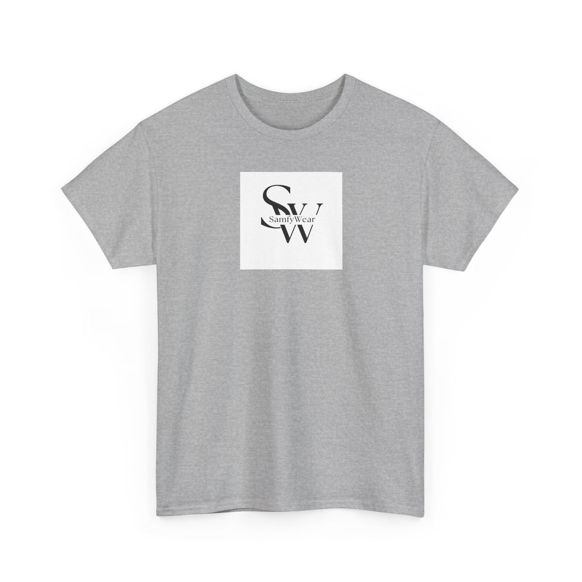 Minimalist 'SW' Monogram Tee — Small Chest Logo Cotton T-Shirt