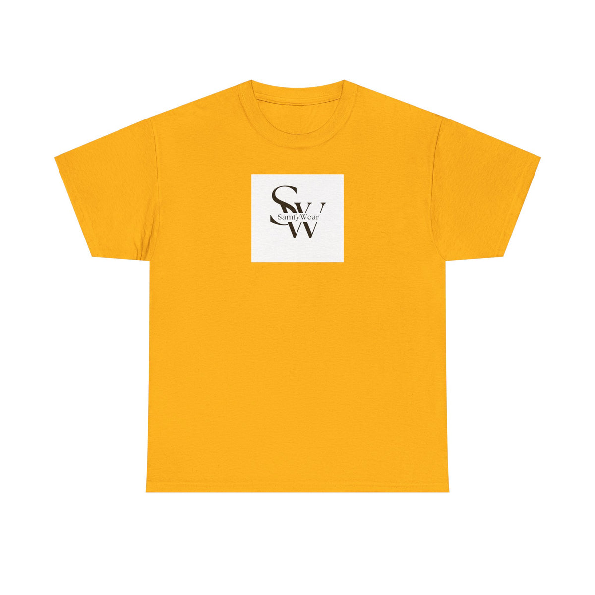 Minimalist 'SW' Monogram Tee — Small Chest Logo Cotton T-Shirt