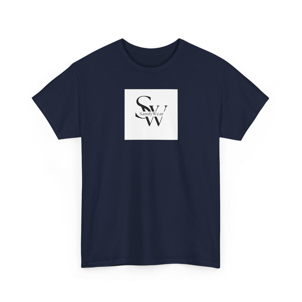 Minimalist 'SW' Monogram Tee — Small Chest Logo Cotton T-Shirt