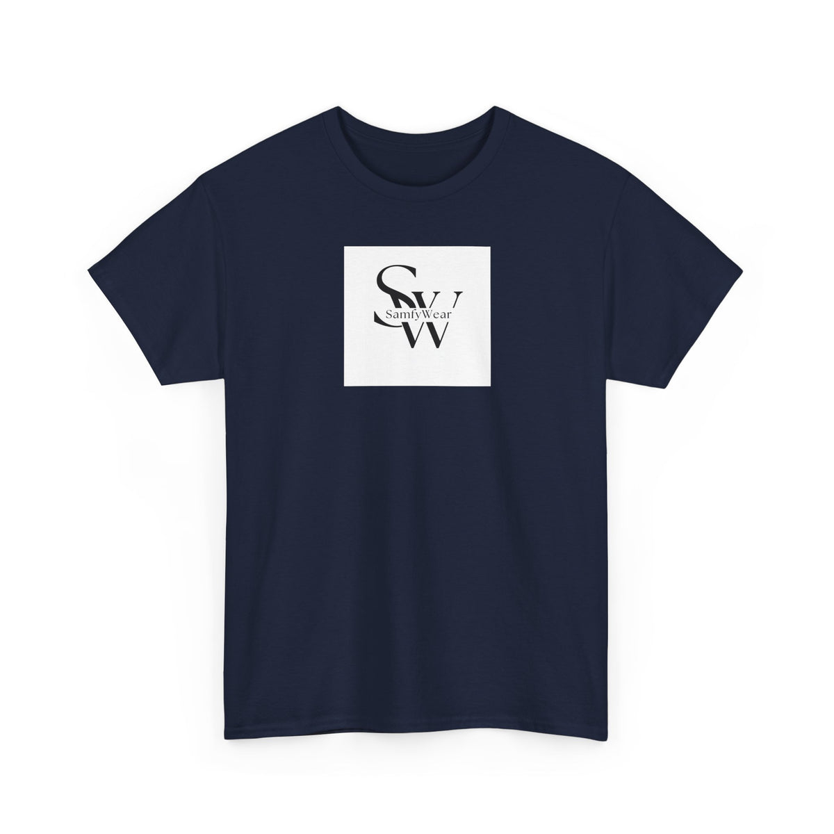 Minimalist 'SW' Monogram Tee — Small Chest Logo Cotton T-Shirt