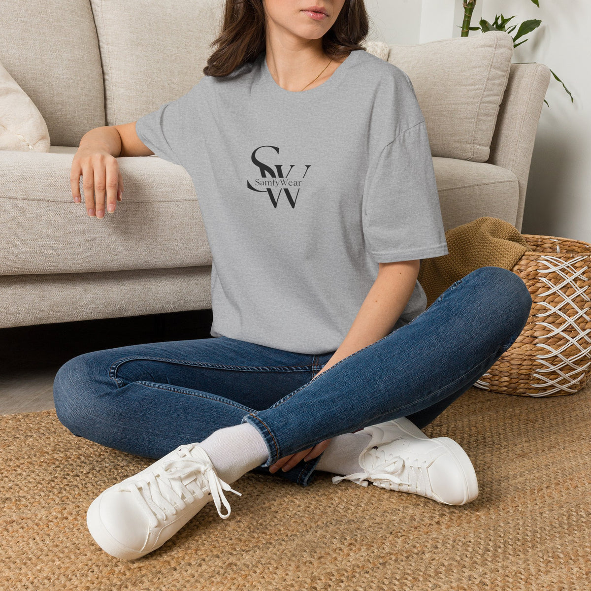 SamfyWear Minimal Logo T‑Shirt — Classic Monogram Tee