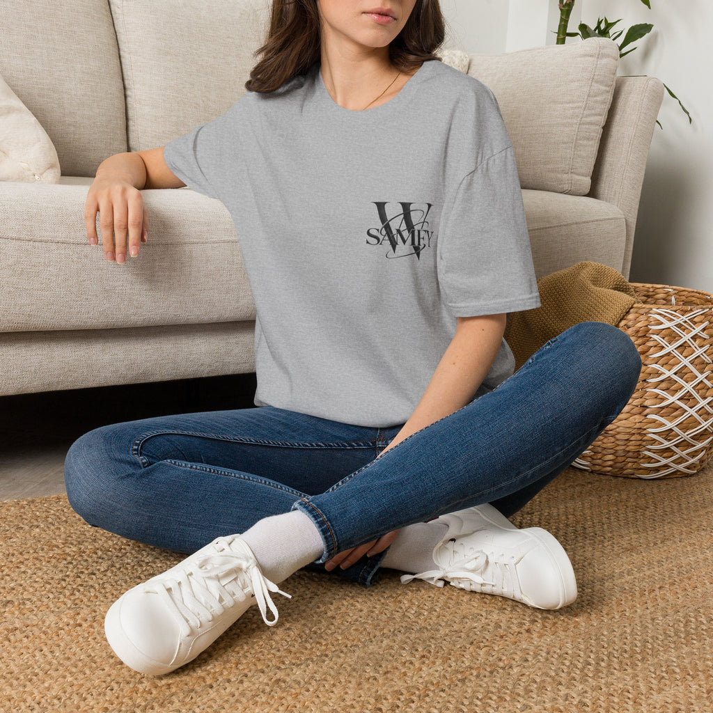 Minimal Monogram 'W' & 'SAMEY' Chest Logo T-Shirt