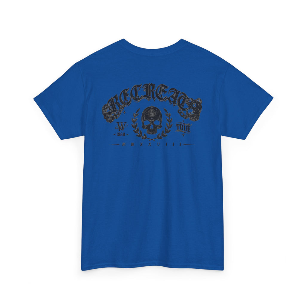 Skull Crest Tee — Vintage Gothic Graphic T-Shirt
