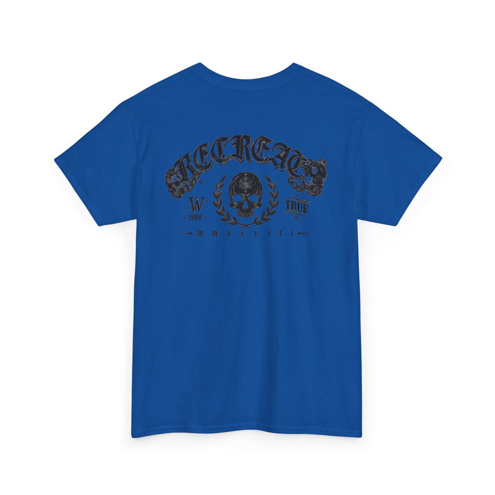 Skull Crest Tee — Vintage Gothic Graphic T-Shirt