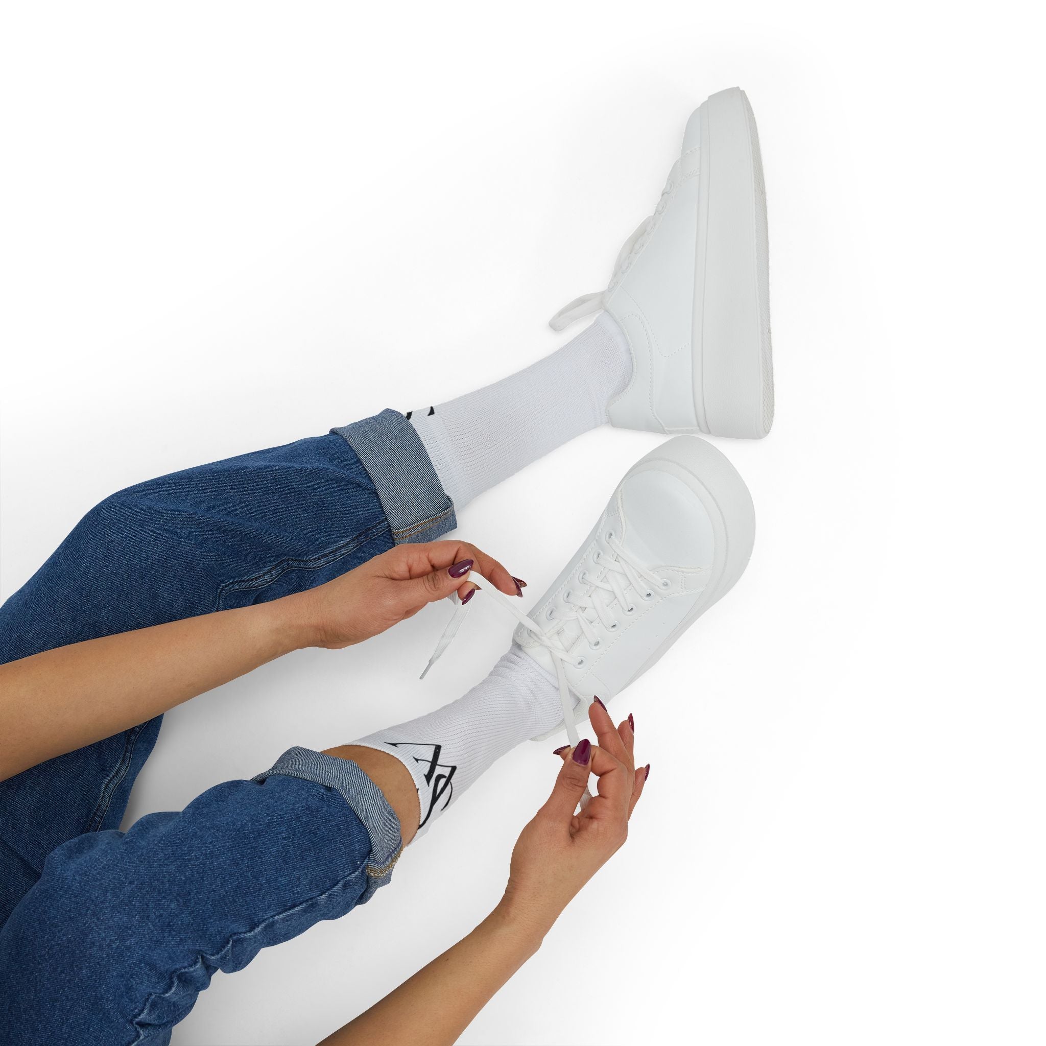Monogram Sublimation Socks — Personalized AS Initial Crew Socks