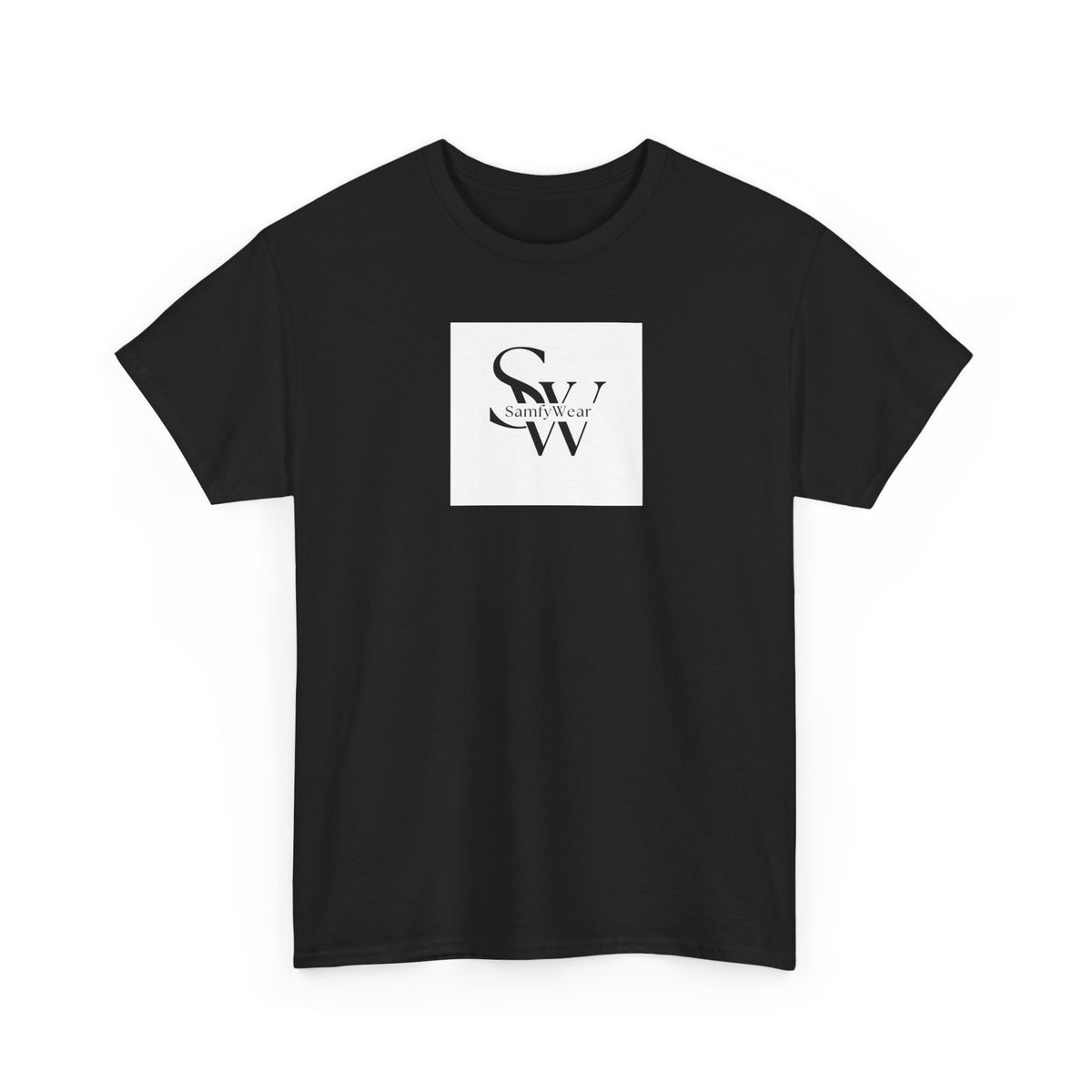 Minimalist 'SW' Monogram Tee — Small Chest Logo Cotton T-Shirt